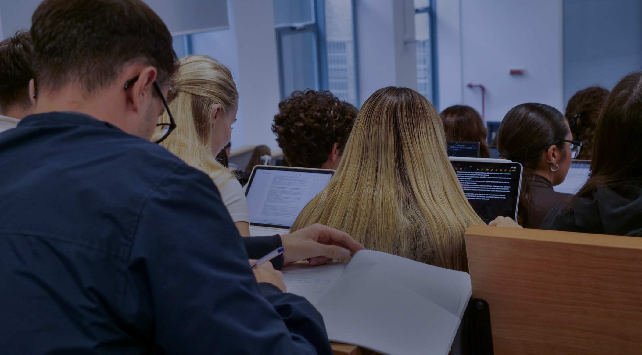 Students are in a classroom